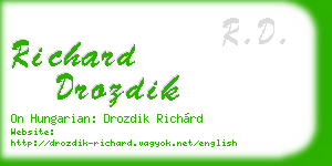 richard drozdik business card